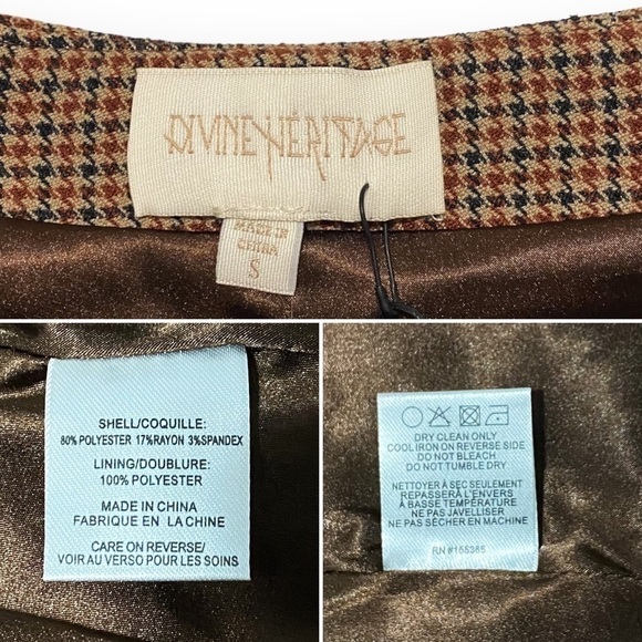 NWT Divine Heritage Asymmetrical Plaid Wrap Mini Skirt, Size S - Picture 11 of 14